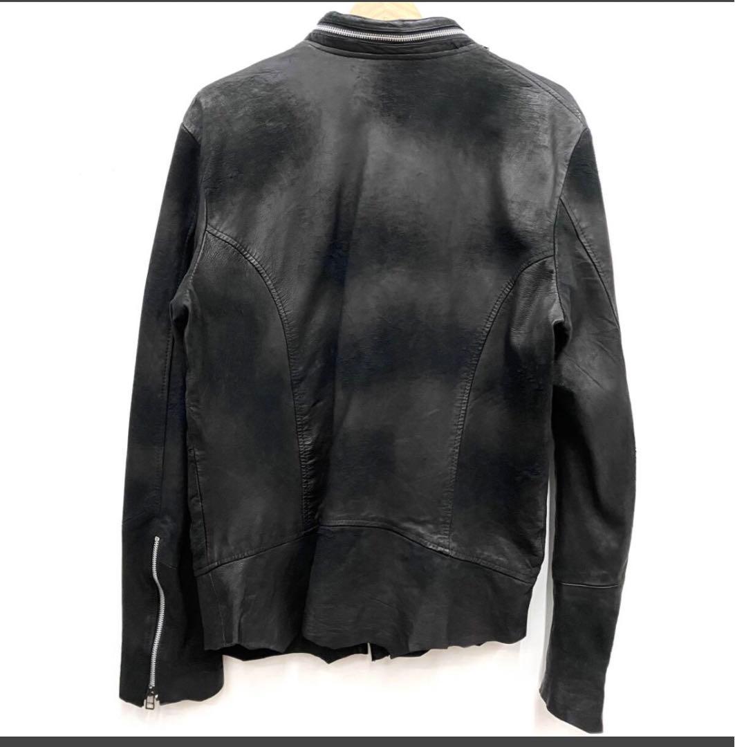 14th addictionクロスジップシープスキンライダースcrossサイズ4