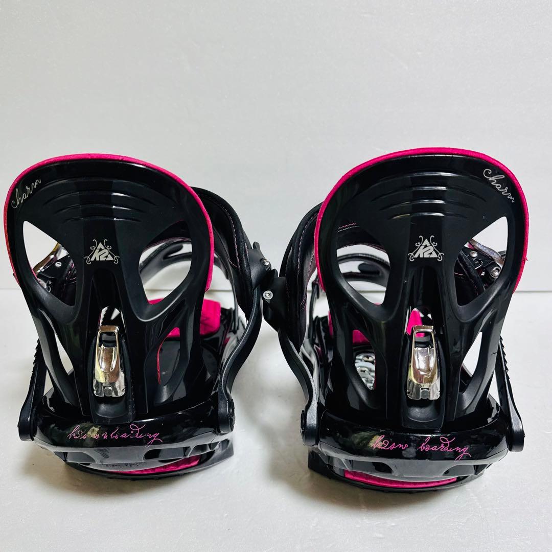 K2 スノーボードビンディング Mサイズ ブラック/ピンク初心者女性
