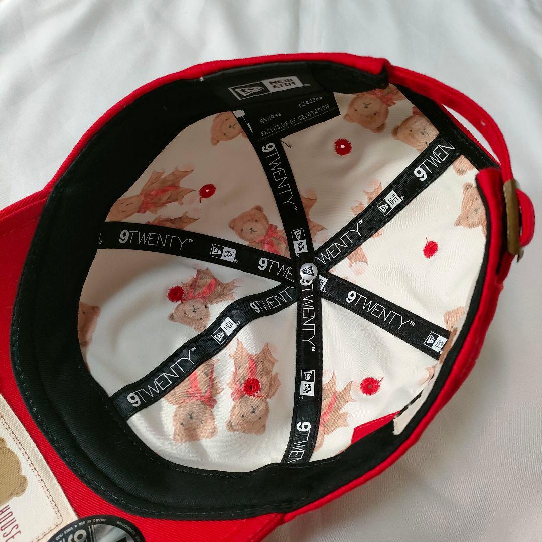 希少 ピンクハウス×ニューエラ 920 テディベア 刺繍 パッチ 赤 - メルカリ