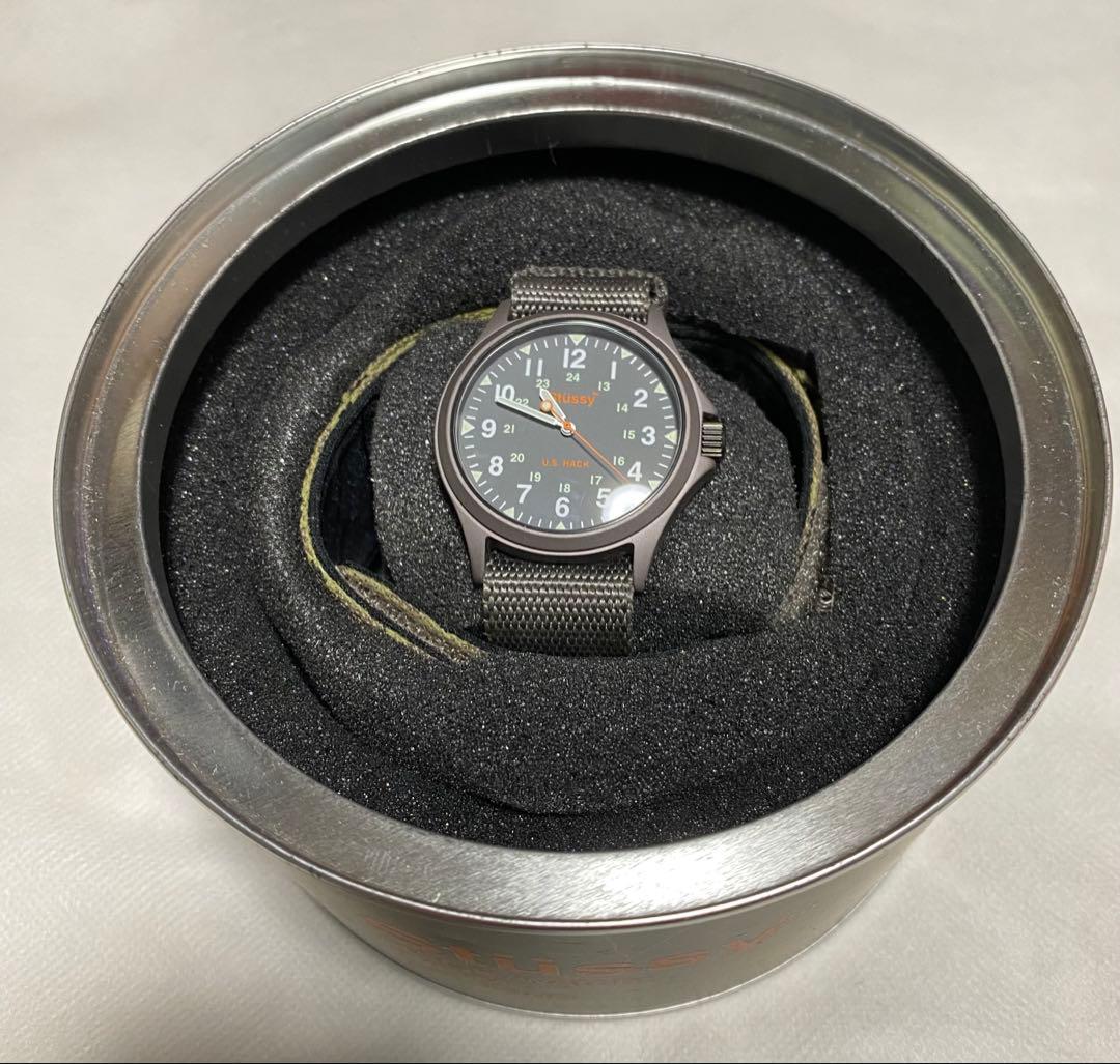 old Stussy HACK WATCHグレー ステューシー 腕時計ミリタリー
