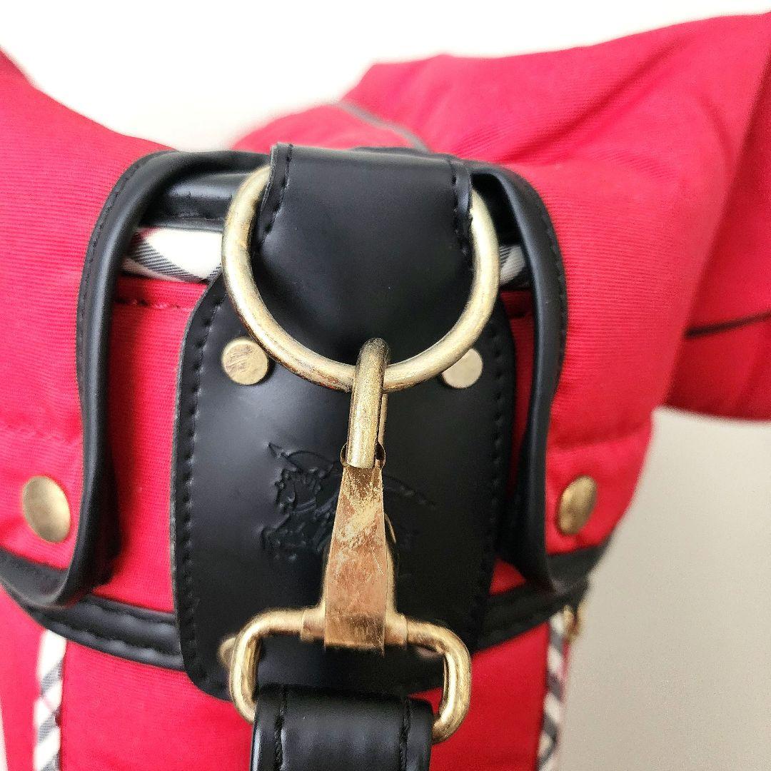 Burberry Golfバーバリーキャディバッグ赤ノバチェック美品ゴルフ