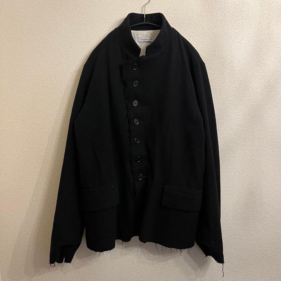 archive dark wear bottun cut off jacket