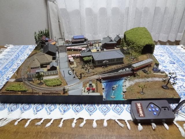 鉄道模型少年時代レイアウト・ジオラマ完成品 サウンドSP・家屋台照明