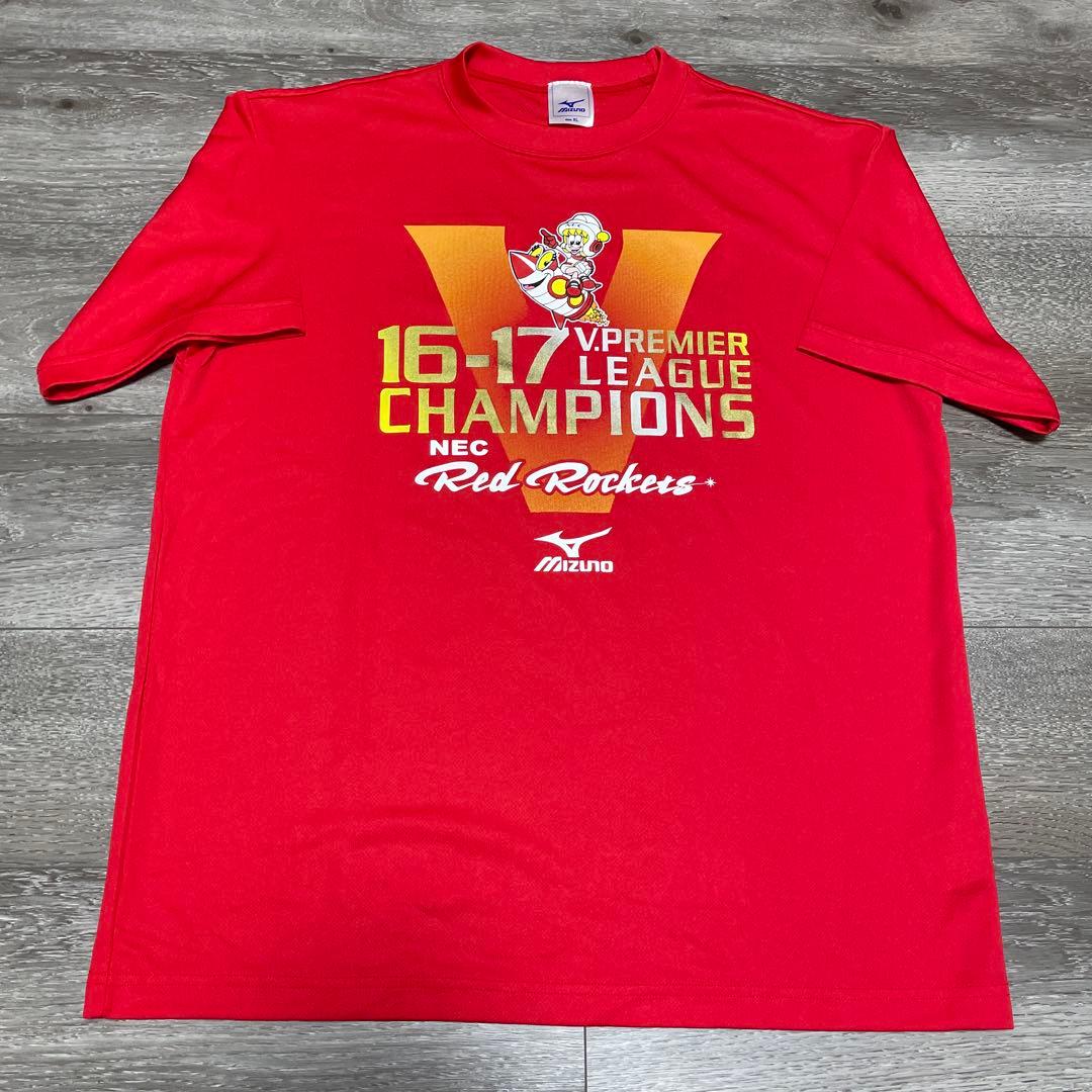 極美品 MIZUNO NECレッドロケッツ 16-17優勝記念 DRY Tシャツ - メルカリ