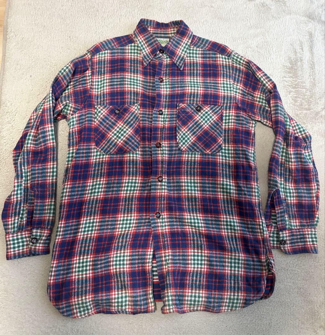 40s ~50s PILGRIM ネルシャツ マチ付きレア状態◎ - メルカリ