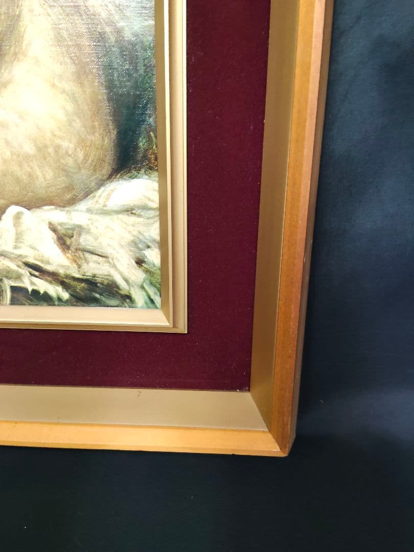 【希少】ルノワール 若い浴女 立体複製画 豪華額装 55cm アンティーク 美術