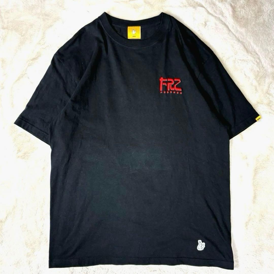 完売品 FR2 エフアールツー L 半袖 Tシャツ 限定 デカロゴ 刺繍 ￼黒