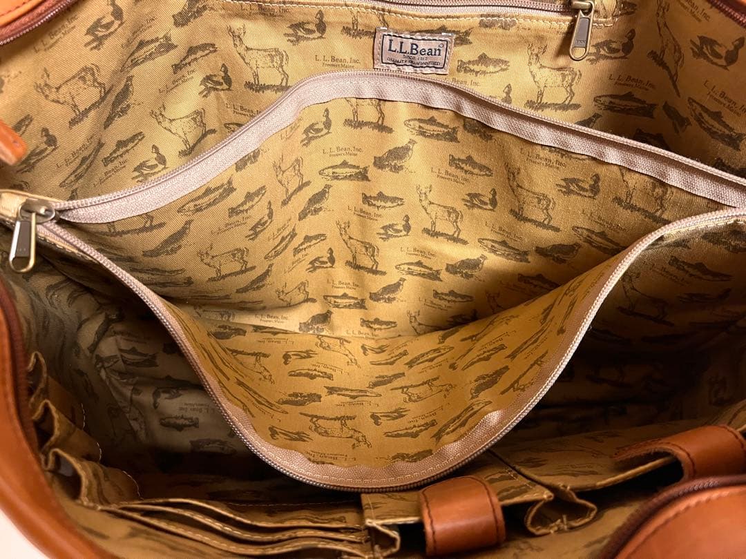美品　希少　L.L.Bean レザートートバッグ 大容量　ブラウン