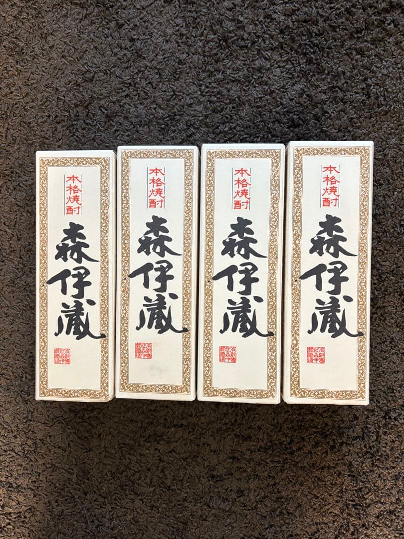 森伊蔵 かめ壺焼酎 4本セット 森伊蔵 芋焼酎 かめ壺焼酎 金ラベル 720ml 〈専用化粧箱入り〉 / 森