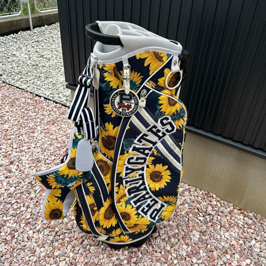 値下げ PEARLY GATES ひまわり柄 キャディバッグ - メルカリ