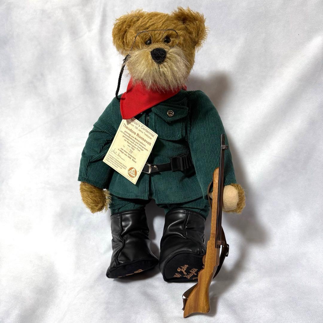 希少 欠品有☆緑ハーマン社 テディベア 2002年 ルーズベルト1000体限定