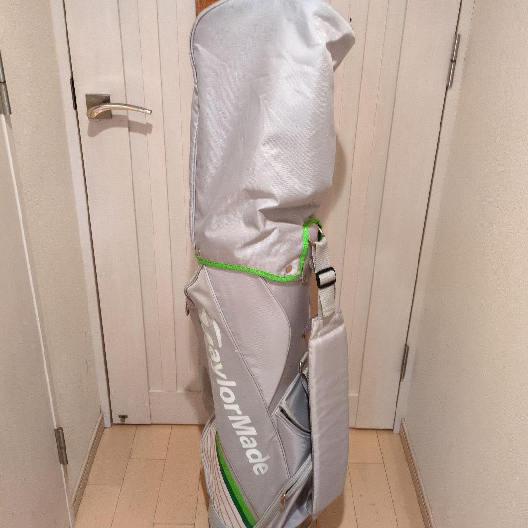 TaylorMade キャディバッグ シルバー/グリーン/レディース TaylorMade（テーラーメイド） セルフスタンドバッグ グレー×ライト