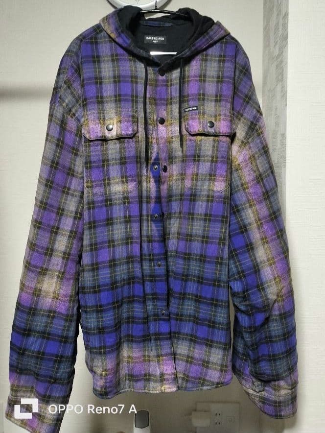 BALENCIAGA UNIFIT フード付きシャツジャケット 紫 XXS BALENCIAGA UNIFIT フード付きシャツジャケット 紫 XXS - メルカリ