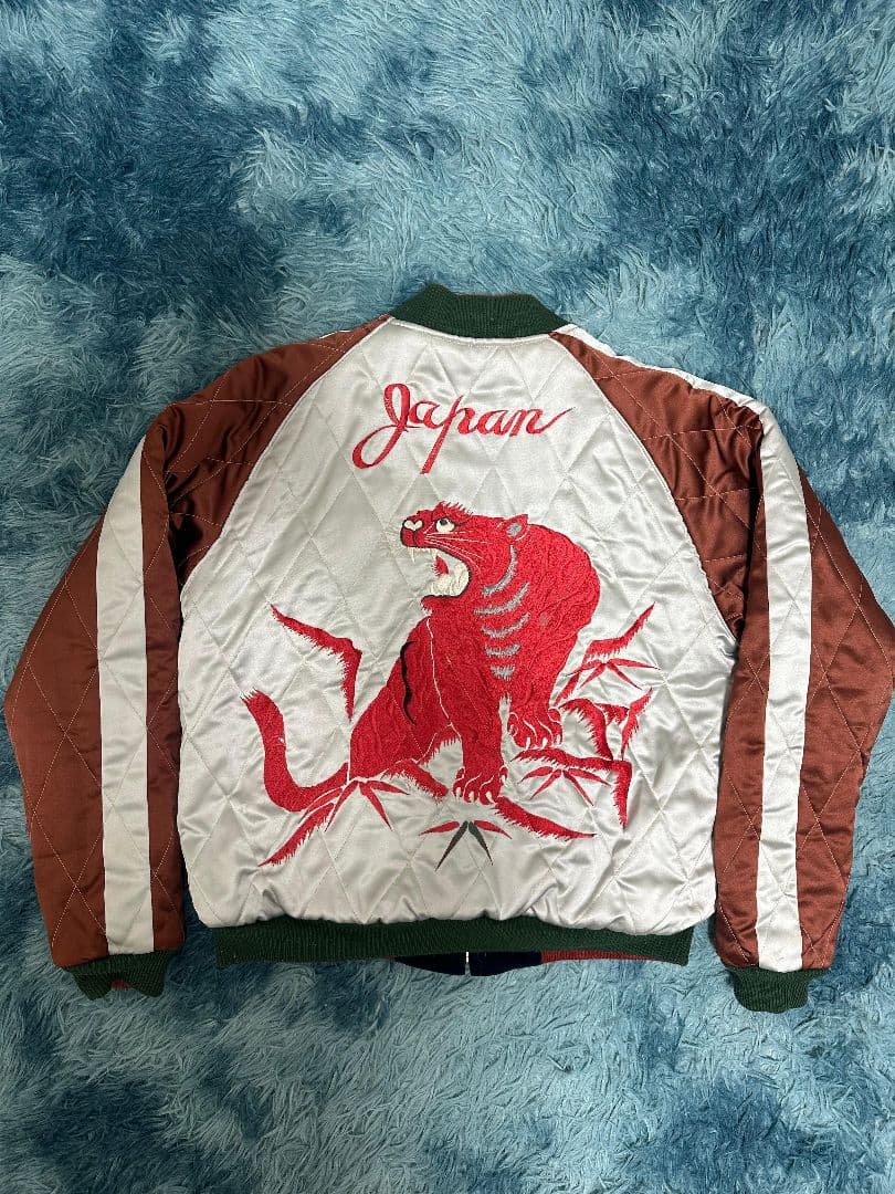 激レア】90's 別珍 テーラー東洋 M品番 スカジャン 赤虎 赤龍 赤鷹