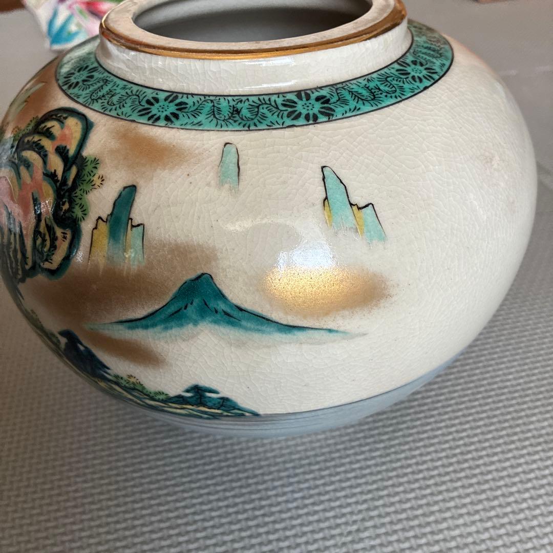 松の木と山の風景の陶器花瓶/九谷松園 - メルカリ