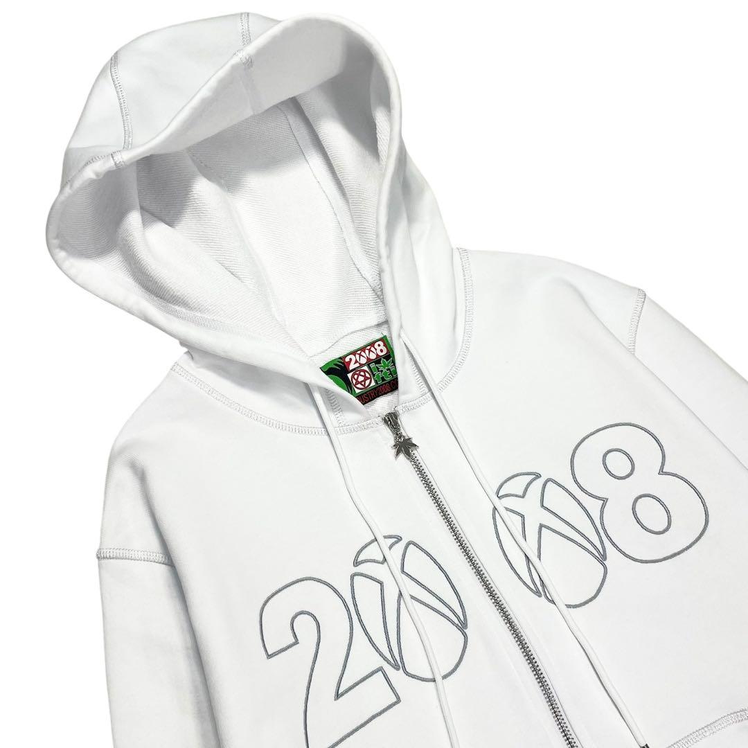 白 FUCK THIS INDUSTRY 2008 ジップパーカー 大阪限定 - メルカリ