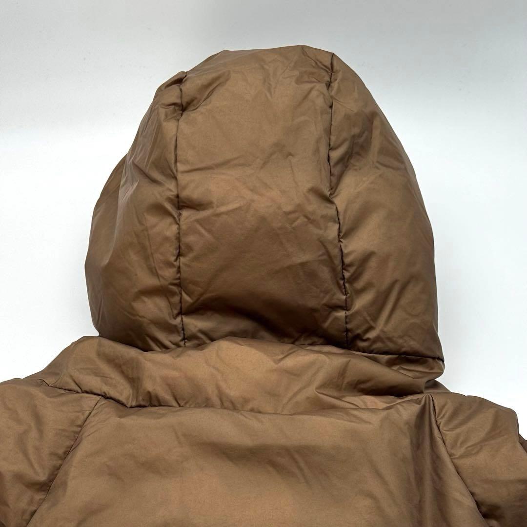 美品 レミレリーフ ブラウン フーディダウンジャケット ダウン90% サイズF