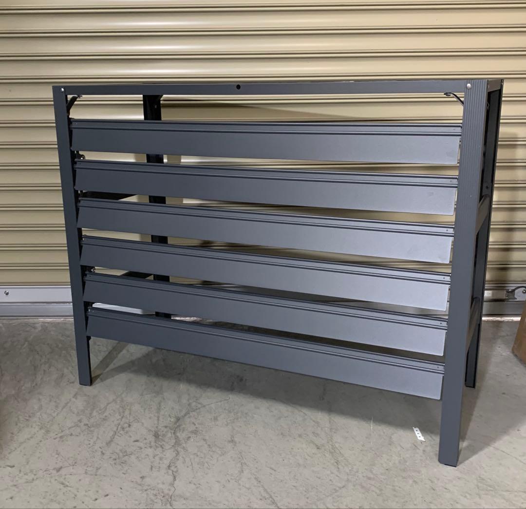 アルミ製エアコン室外機カバー排気ルーバー方向可調整Lダークグレー限定1台お買い得 Amazon | TOP・STAR アルミ製 排気ルーバー方向調整 室外機カバー (L