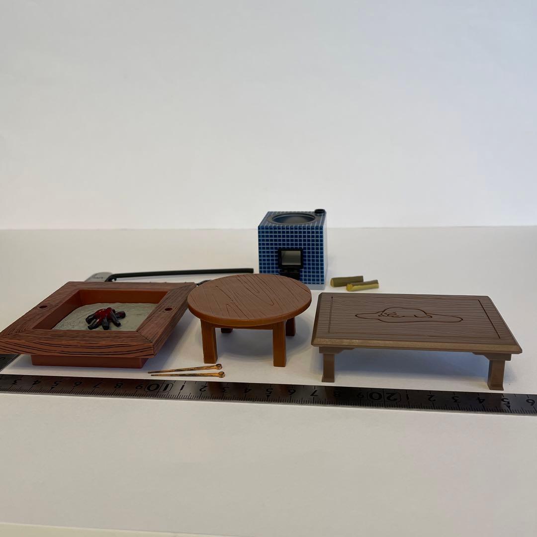 リーメント ぷちサンプル ミニチュア○田舎の台所 囲炉裏 かまど 昭和