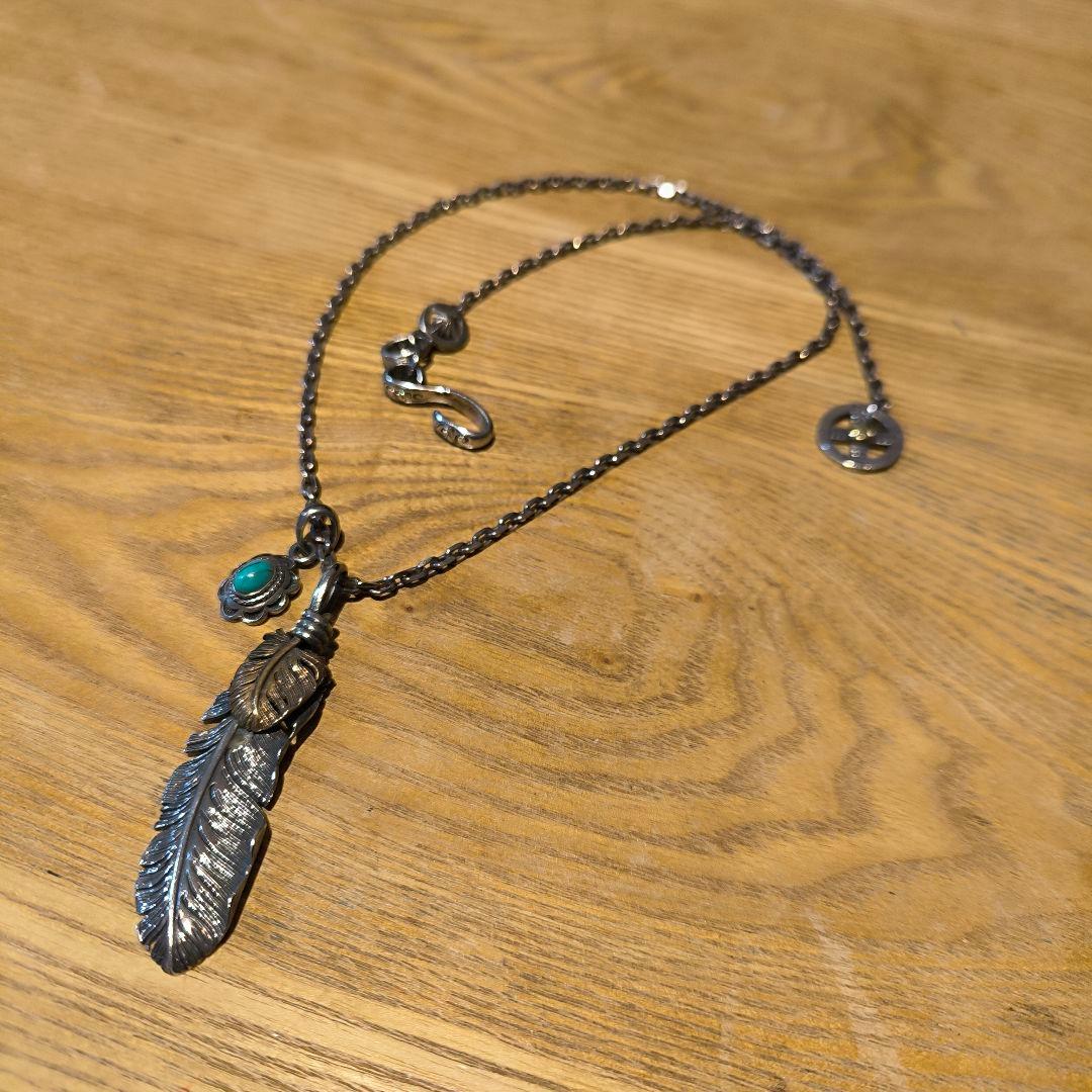 SAAD フェザー ネックレス ホイール ターコイズ 925 Silver SAAD シルバー 925 銀縄 ターコイズ 70mm フェザー ネックレス - メルカリ