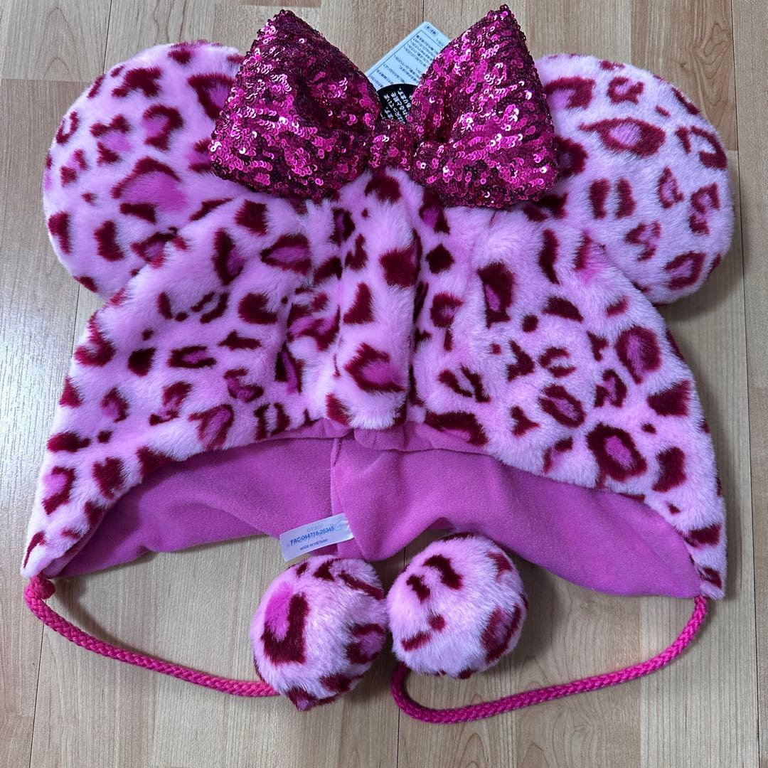 ディズニー ヒョウ柄 ファンキャップ ピンク - メルカリ