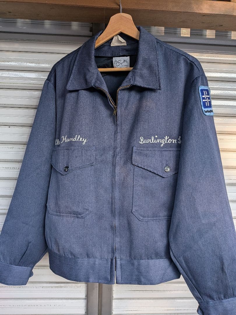 希少60s Capital ワークジャケット ウィップコード ウールギャバ