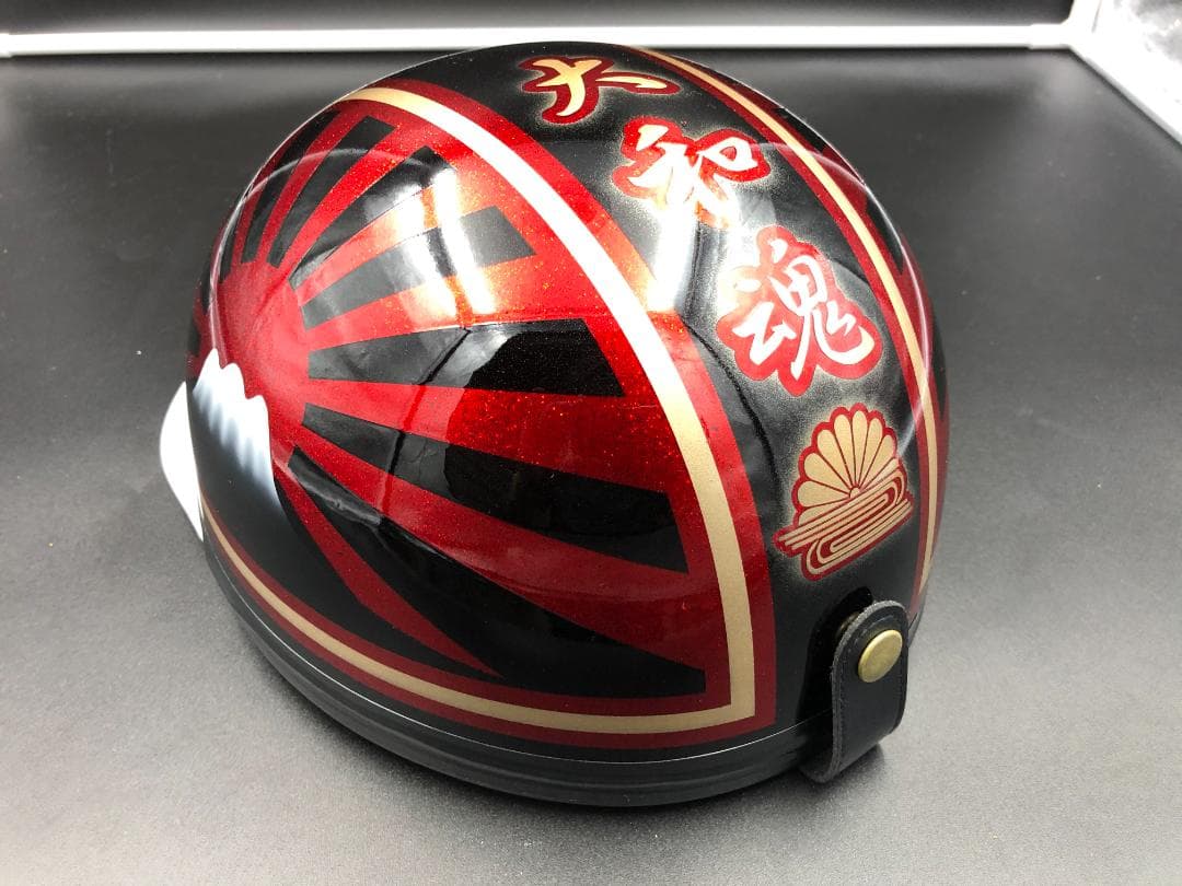 コルク半 カスタム 富士日章 三つボタン 黒赤 ラメ 高級クリヤ送料無料