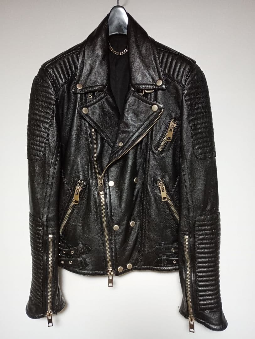 バーバリープローサム型 レザー ライダース スタッドオム STUDHOMME