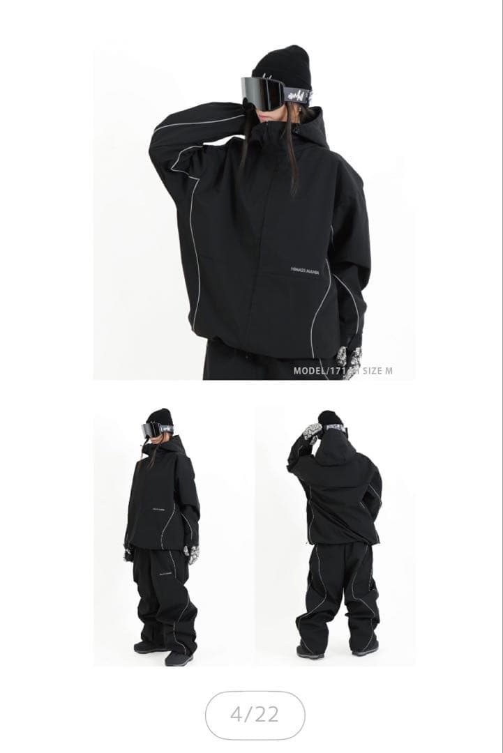 HIMASS MANIA】Mサイズ ブラック スノーボードウェア - メルカリ