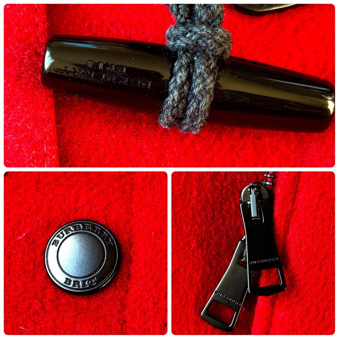 訳あり】希少サイズ✨BURBERRY BRIT ダッフルコート レッド - メルカリ