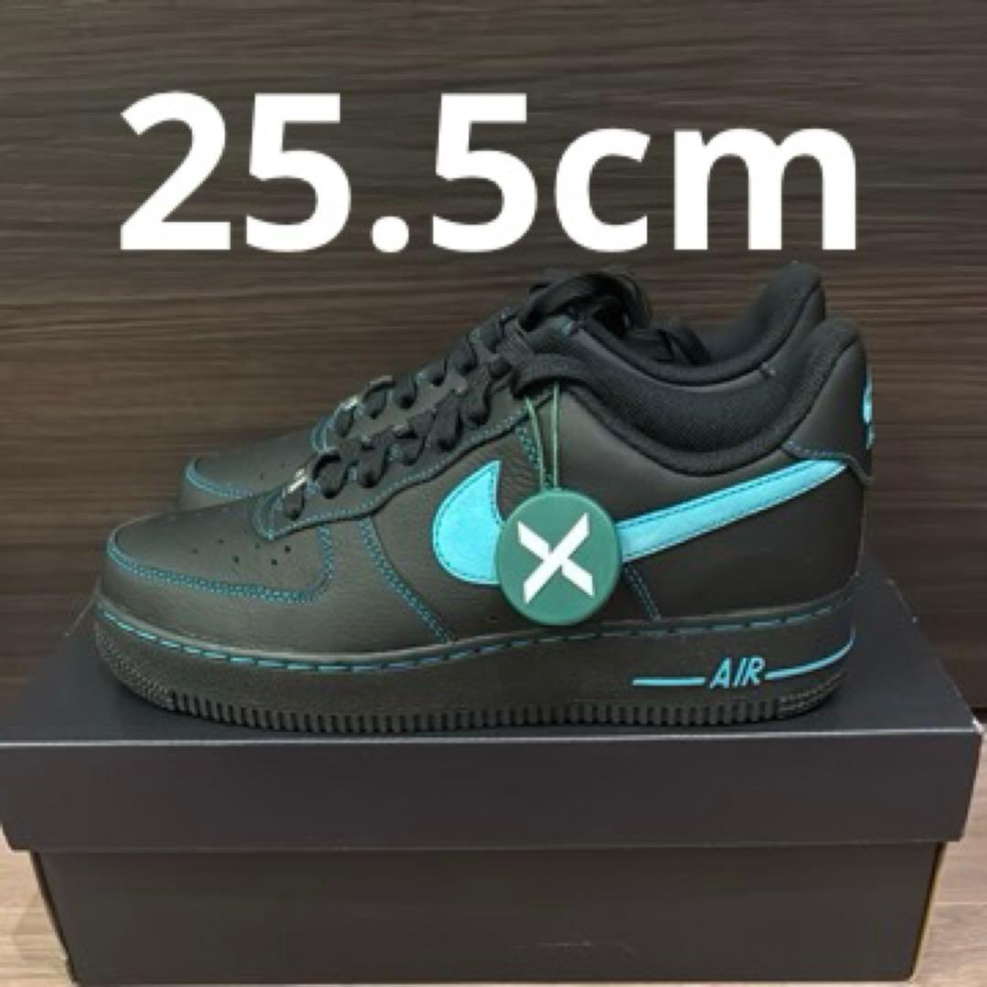 Nike Air Force1Lowブラックティファニー25.5cm鑑定済正規品 - メルカリ