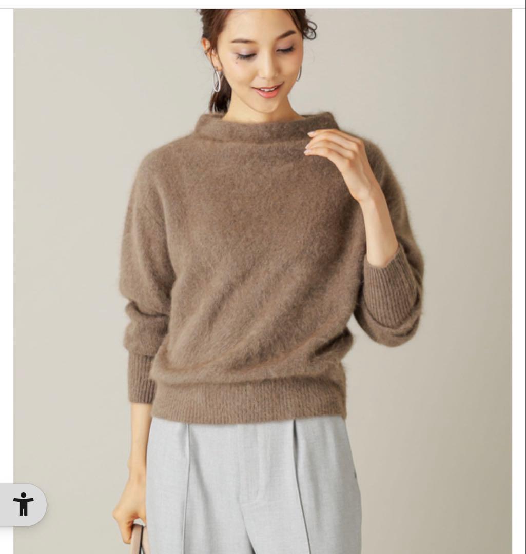 極美品 RIVE DROITE ラクーン ボトルネック起毛ニット モカ - メルカリ