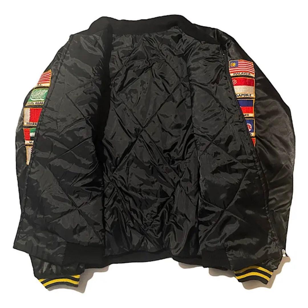 ビンテージ ツアージャケット スカル刺繍 スカジャン 米海軍