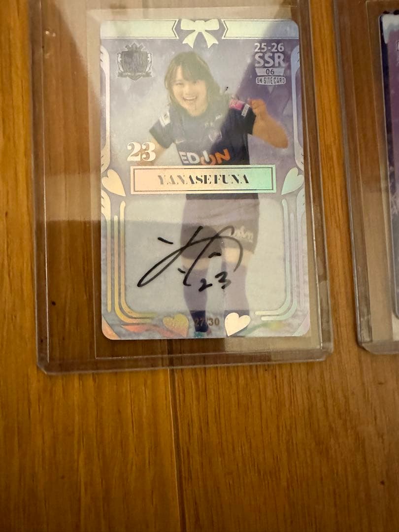 SSR 柳瀬楓菜 直筆サインカード オンサイト サンフレッチェ広島