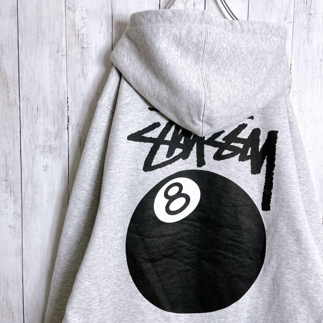入手困難】【国内完売】ステューシー STUSSY 8ボール パーカー グレー
