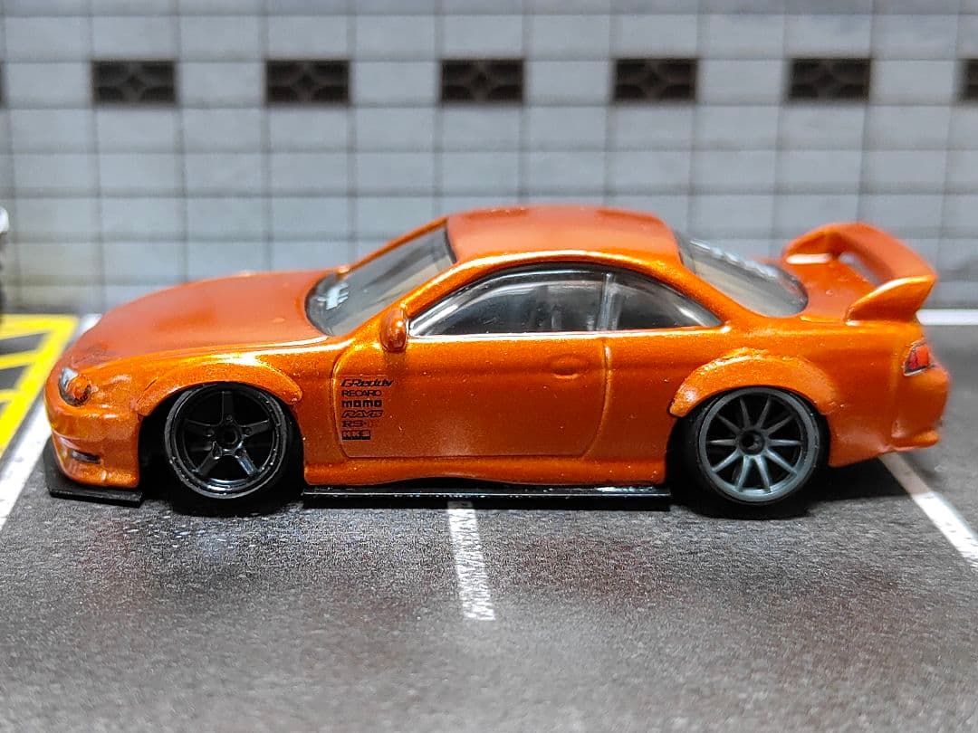 ホットウィールカスタム 日産 S14 シルビア ドリ車 段リム☆トミカ改造