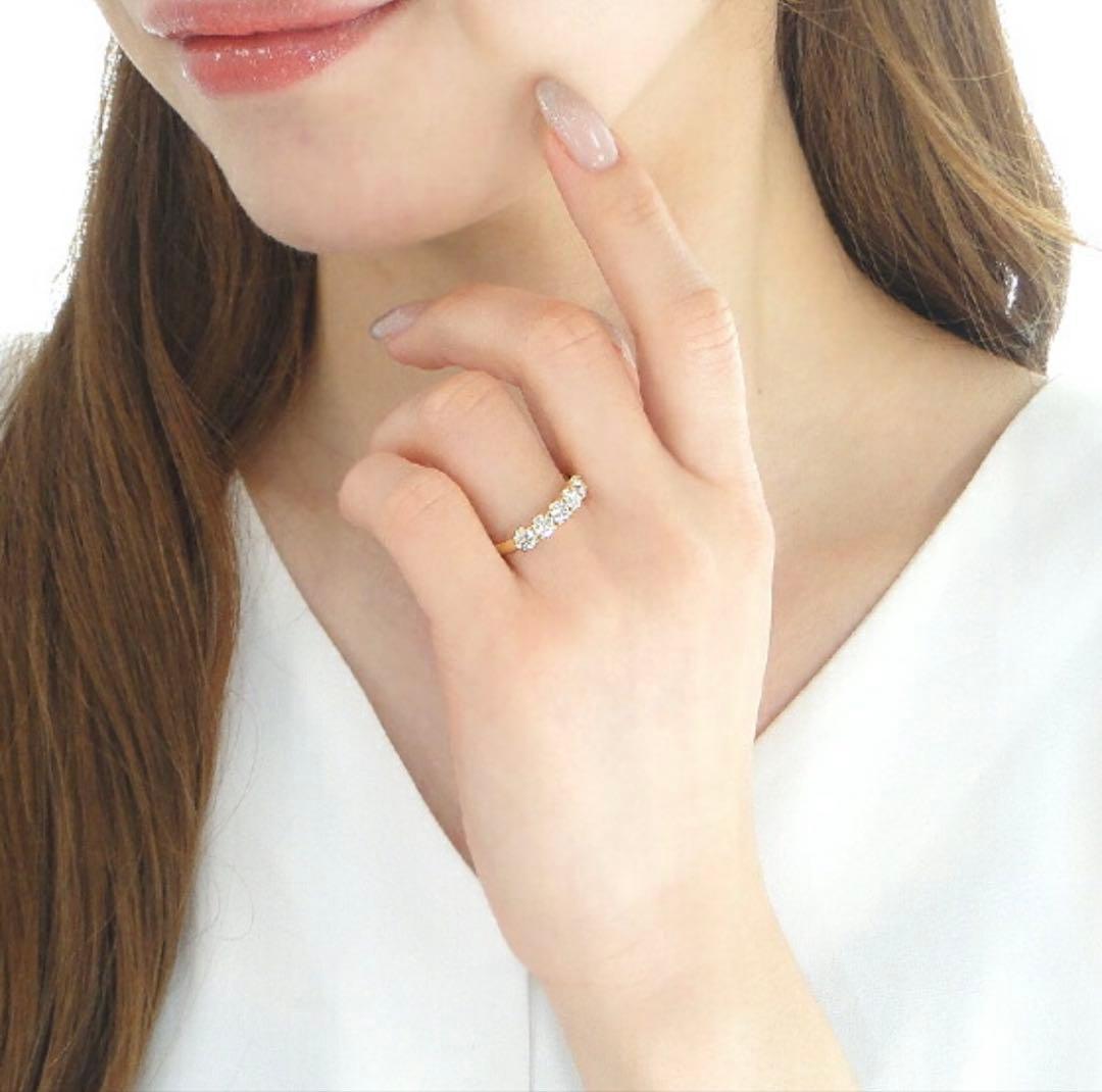 classic chess K18 0.9ct大粒ダイヤ ハーフエタニティリング - メルカリ