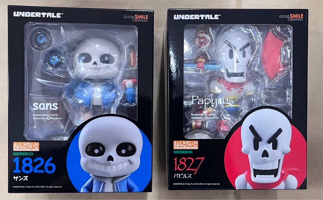 ねんどろいど アンダーテール UNDERTALE サンズ パピルス 2点セット