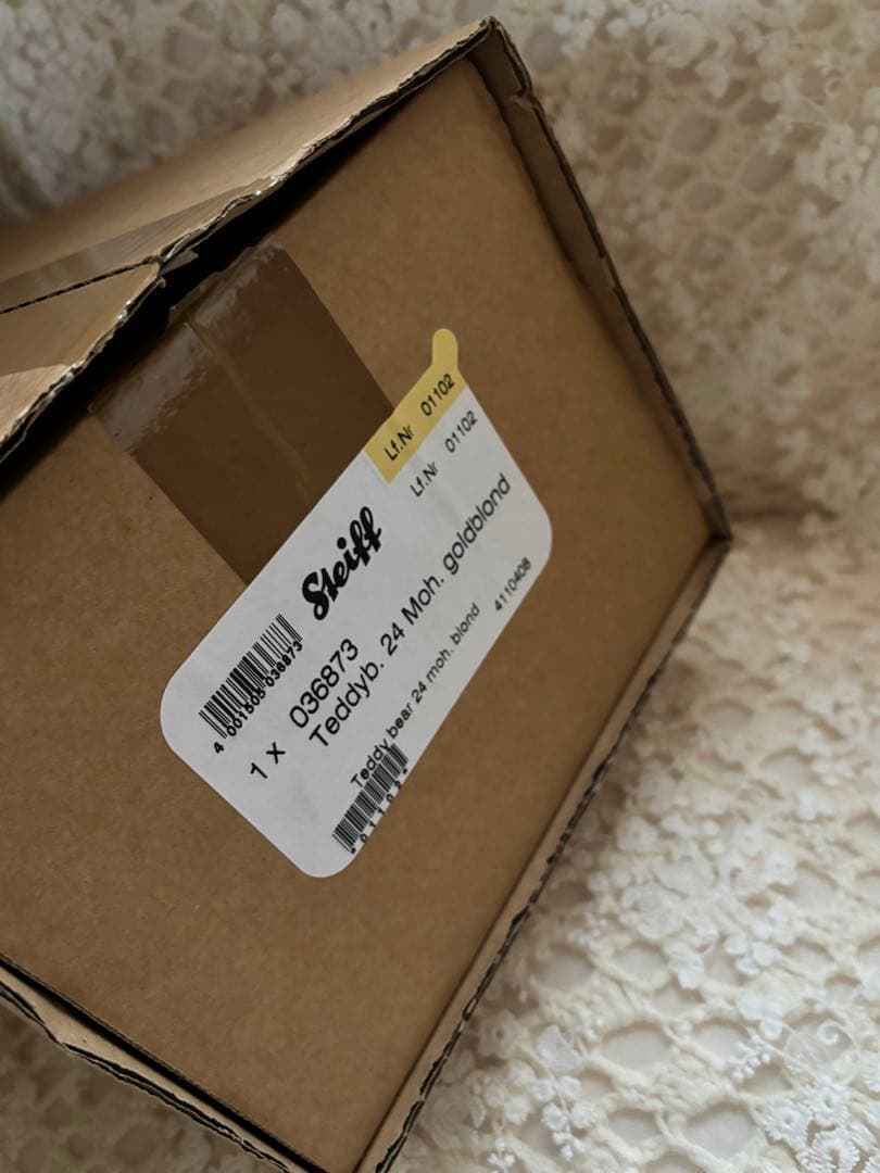 【レア】シュタイフエイプリル036873 ドレスベア　テディベア　花柄ドレス