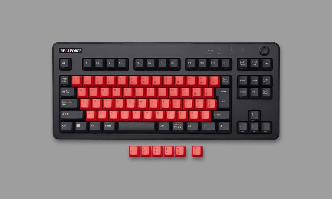 希少色] REALFORCE R3/R3S 赤キーキャップ 日本語 TKL - メルカリ