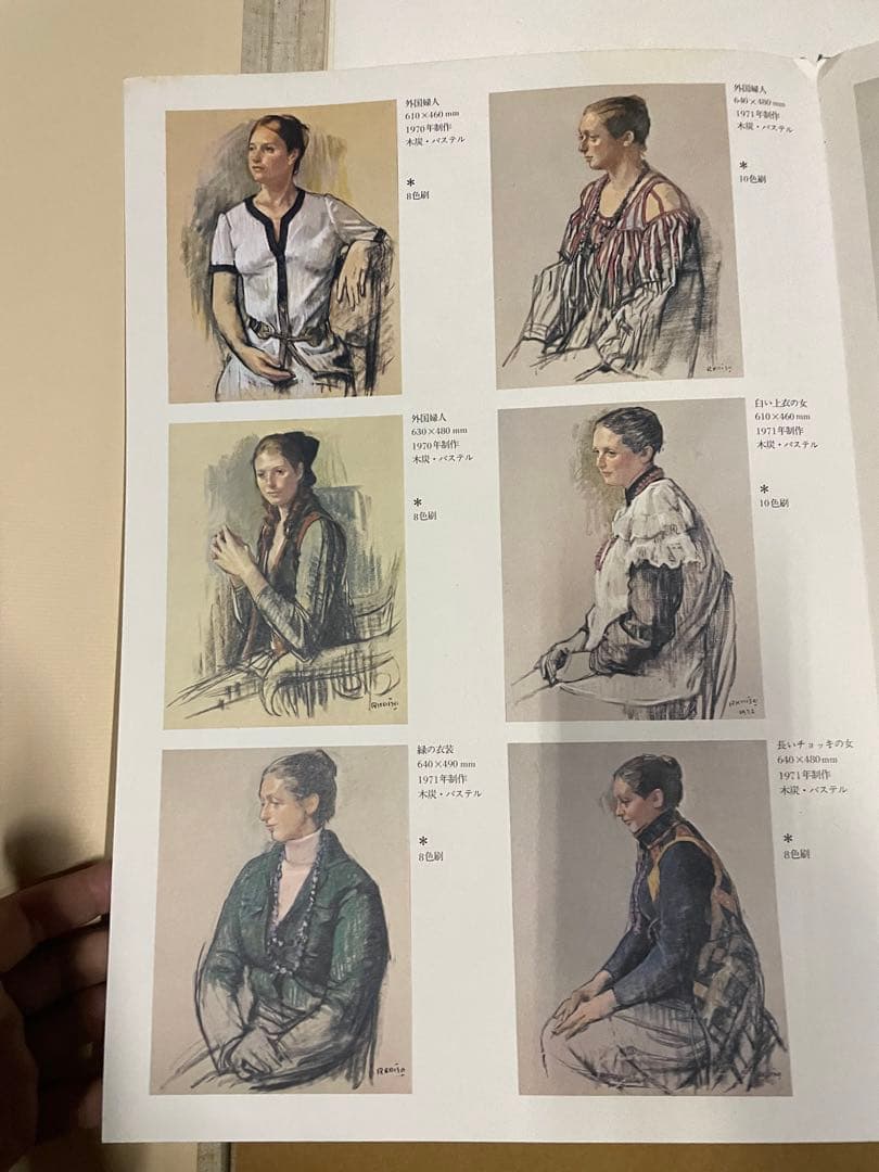 小磯 良平 パステル素描12葉 複製画 lot268 - メルカリ