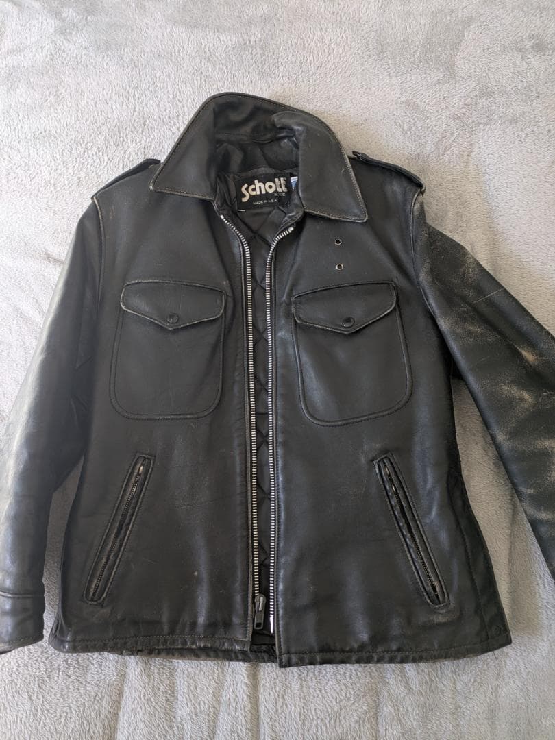 Schott ブラックレザー ジャケット 38 楽天市場】schott ライダース 637の通販