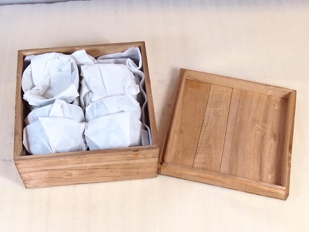 未使用】京焼/清水焼 平安光抱 青葉松竹梅 茶器揃5客 陶雅堂 湯