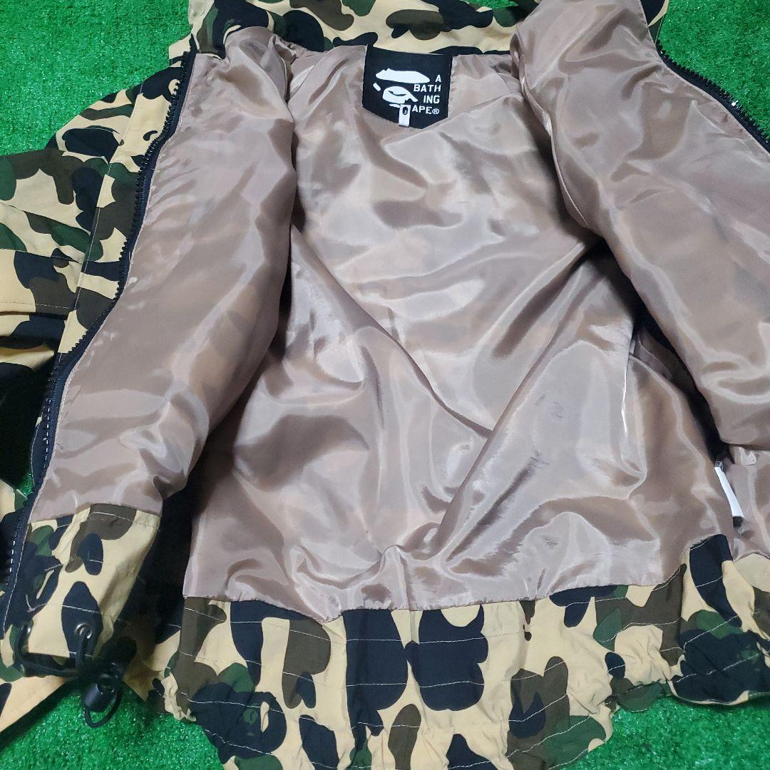 初期APE スノボジャケット イエローカモ NIGO期 ショート丈 日本製