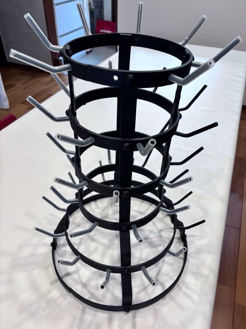 カップスタンド　グラススタンド 楽天市場】グラススタンド グラススタンド4個掛け トレー付 ホワイト