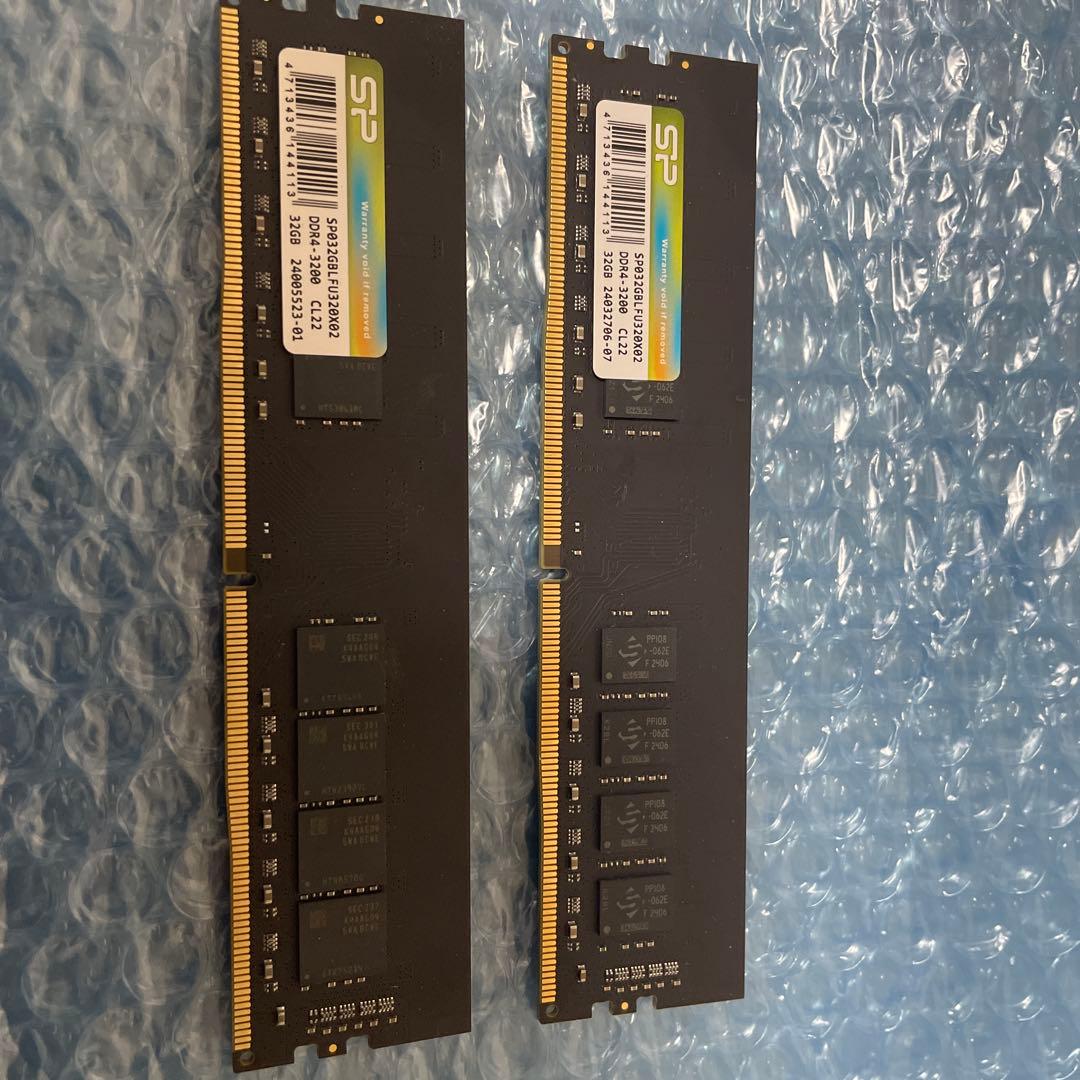 DDR4 3200 64GB （32GB×2枚） デスクトップ用 シリコンパワー Silicon Power（シリコンパワー） DDR4 64GB(32GB×2枚) デスクトップPC