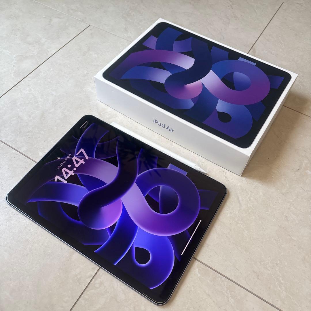 (美品) iPad Air 第5世代 256GB Wi-Fi+セルラー モデル Apple 2022 10.9-inch iPad Air 5th Gen, Wi-Fi + Cellular, 256GB