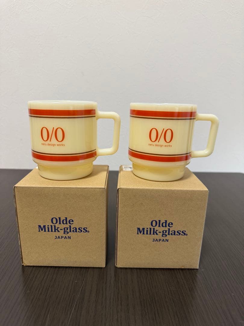 ネルデザインワークス　ミルクグラス2個セット　箱付き ネルデザインワークス ミルクグラス2個セット 箱付き ネルデザイン