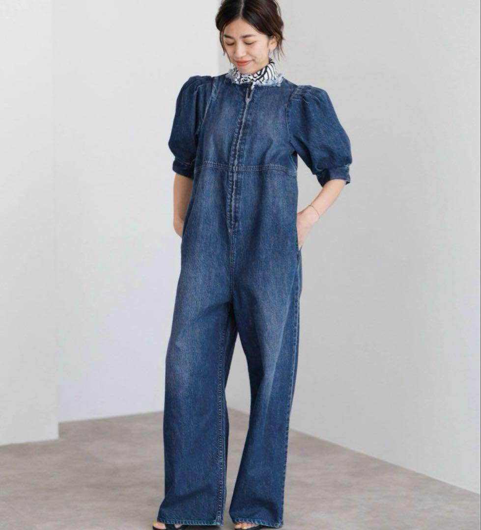 新品未使用 IENA アッパーハイツ パフスリーブオールインワン - メルカリ