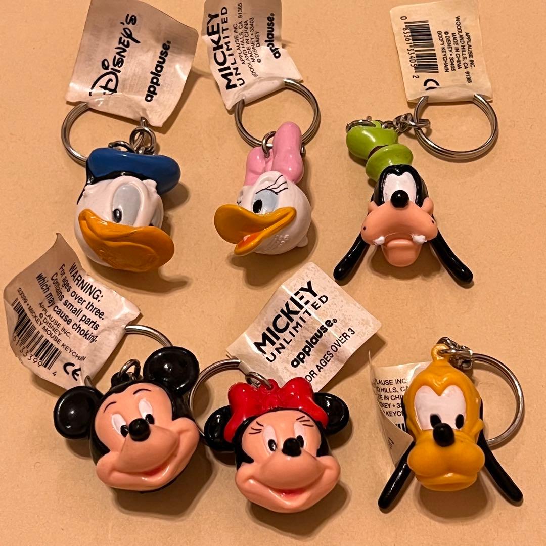 6個セット ディズニー Disney キーホルダー ミッキー ミニー ドナルド